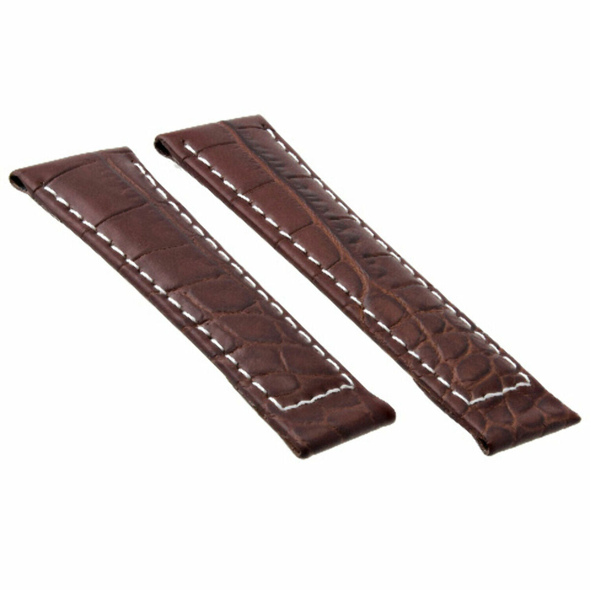 20MM CROC LEATHER BAND STRAP FOR ROLEX DAYTONA 16519 116520 GOLD BUCKLE SHORT ME