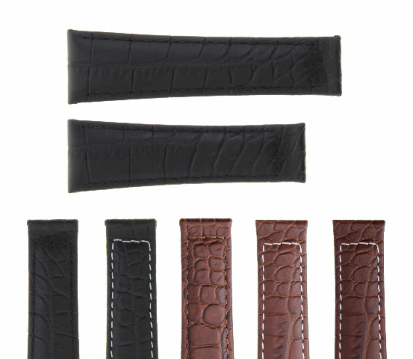 20MM CROC LEATHER WATCH BAND STRAP FOR ROLEX DAYTONA 16518,16519 MATTE SHORT MED