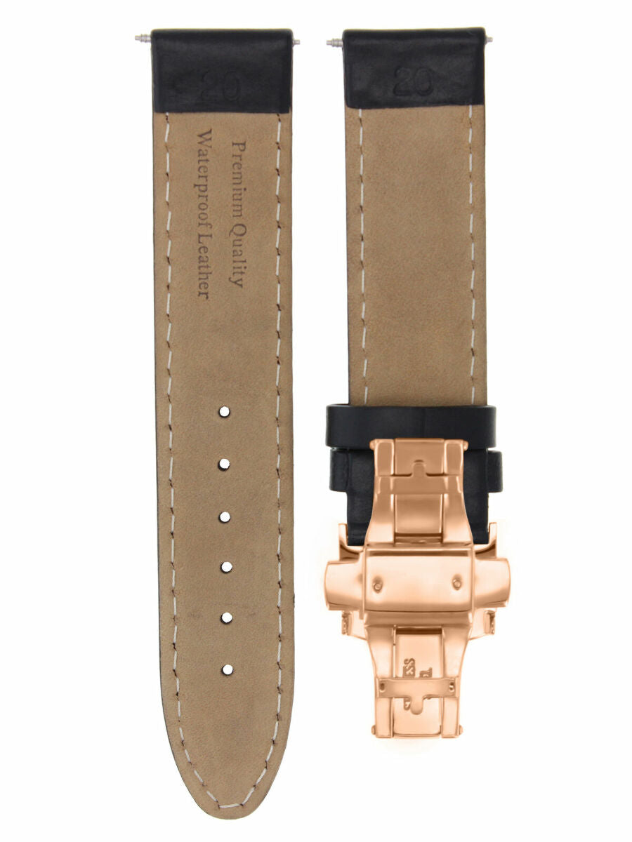 18-19-20-22-24MM SMOOTH LEATHER WATCH BAND STRAP FOR CITIZEN ECODRIVE CLASP ROSE