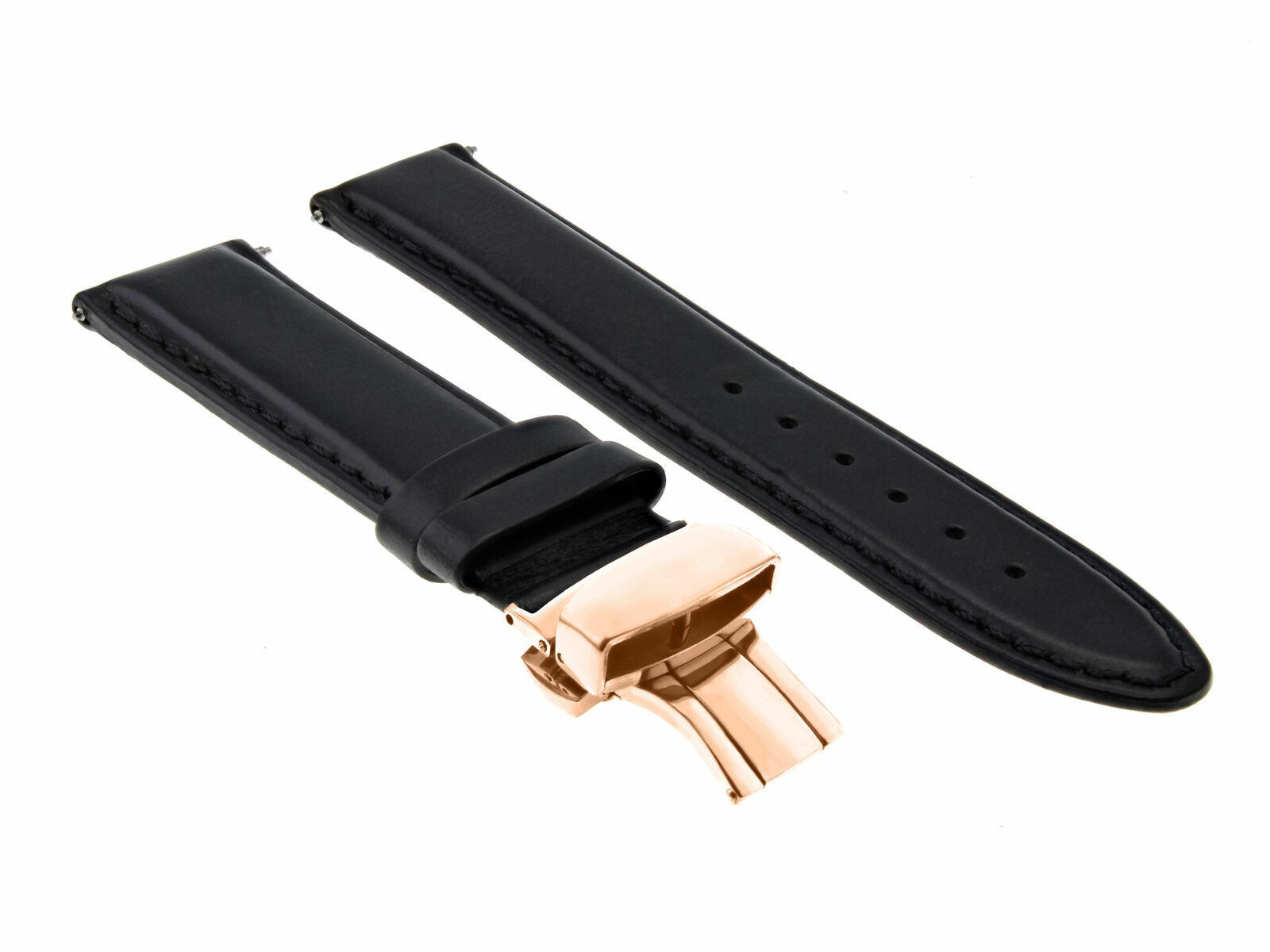 18-19-20-22-24MM SMOOTH LEATHER WATCH BAND STRAP FOR CITIZEN ECODRIVE CLASP ROSE