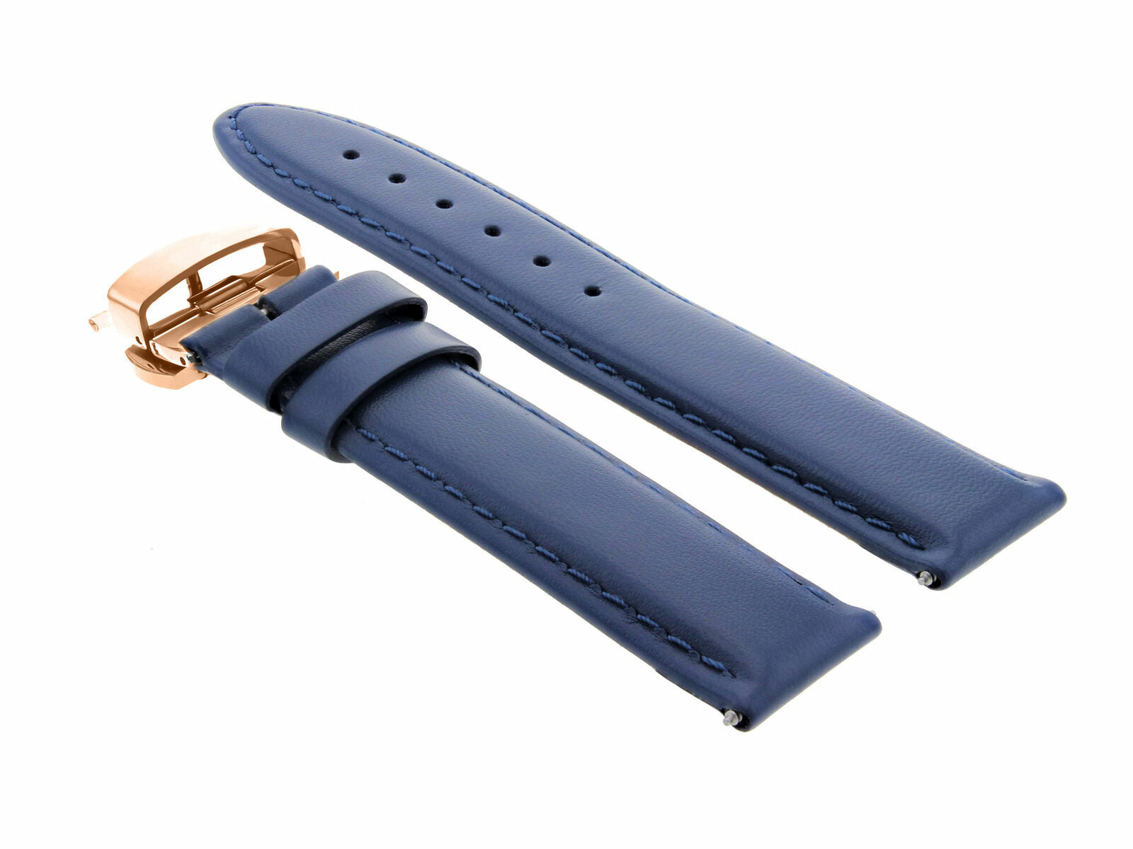 18-19-20-22-24MM SMOOTH LEATHER WATCH BAND STRAP FOR CITIZEN ECODRIVE CLASP ROSE