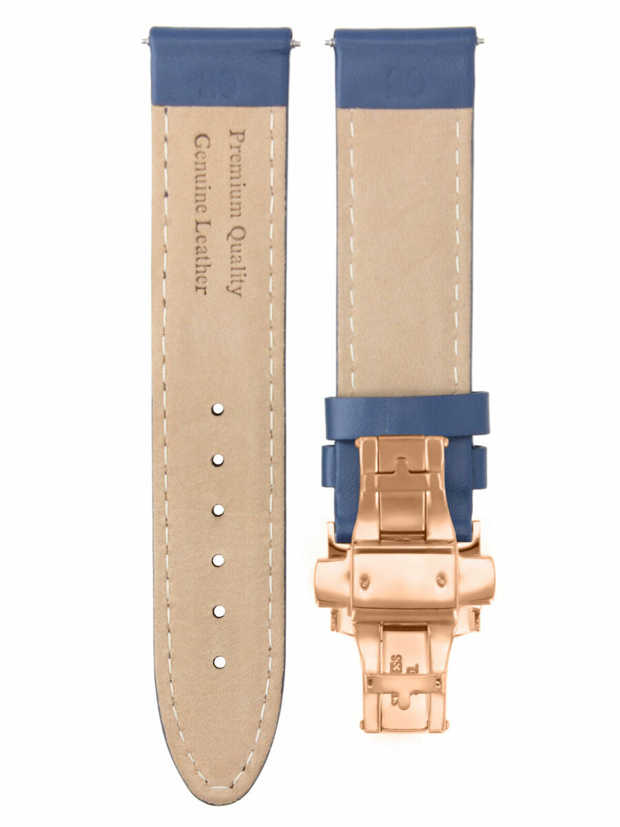 18-19-20-22-24MM SMOOTH LEATHER WATCH BAND STRAP FOR CITIZEN ECODRIVE CLASP ROSE