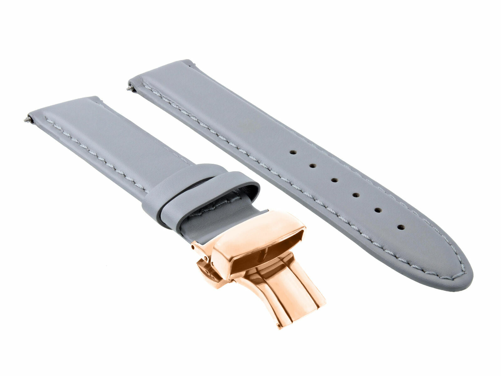 18-19-20-22-24MM SMOOTH LEATHER WATCH BAND STRAP FOR CITIZEN ECODRIVE CLASP ROSE