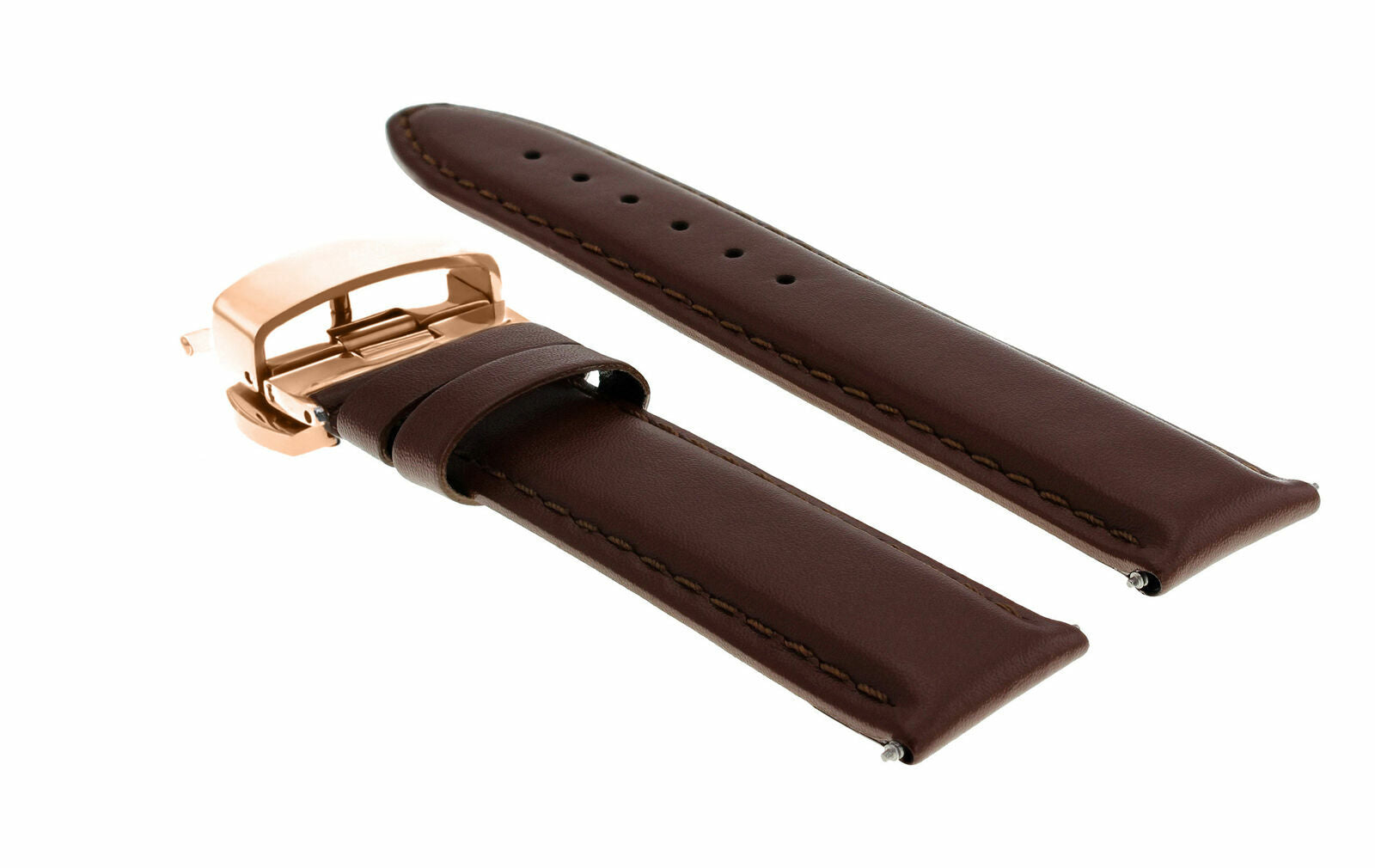 18-19-20-22-24MM SMOOTH LEATHER WATCH BAND STRAP FOR CITIZEN ECODRIVE CLASP ROSE