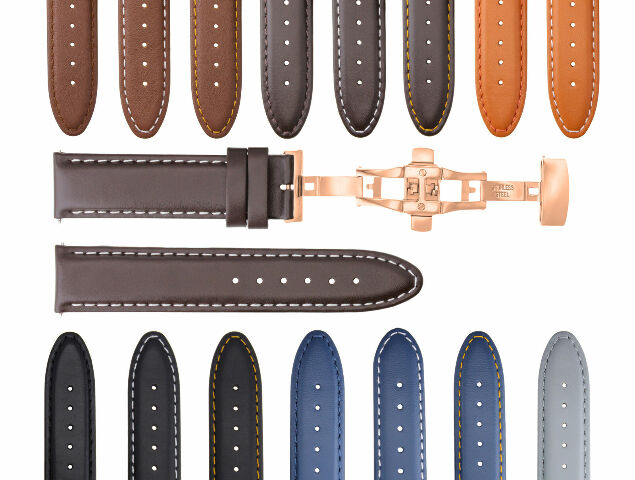 18-19-20-22-24MM SMOOTH LEATHER WATCH BAND STRAP FOR CITIZEN ECODRIVE CLASP ROSE