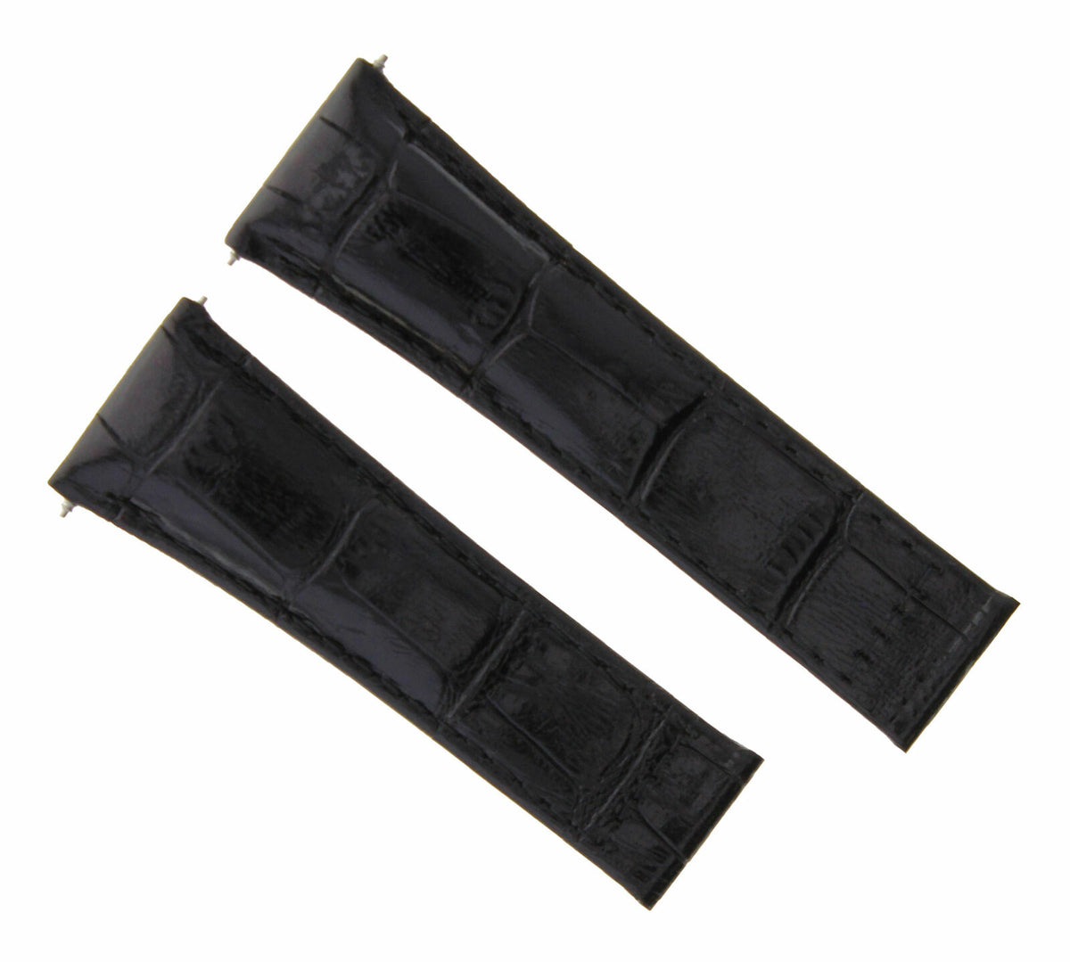 20MM LEATHER WATCH BAND STRAP FITS ALL ROLEX DAYTONA MODEL SHORT-MEDIUM ENDPIECE, Black (Extra Short), view 2