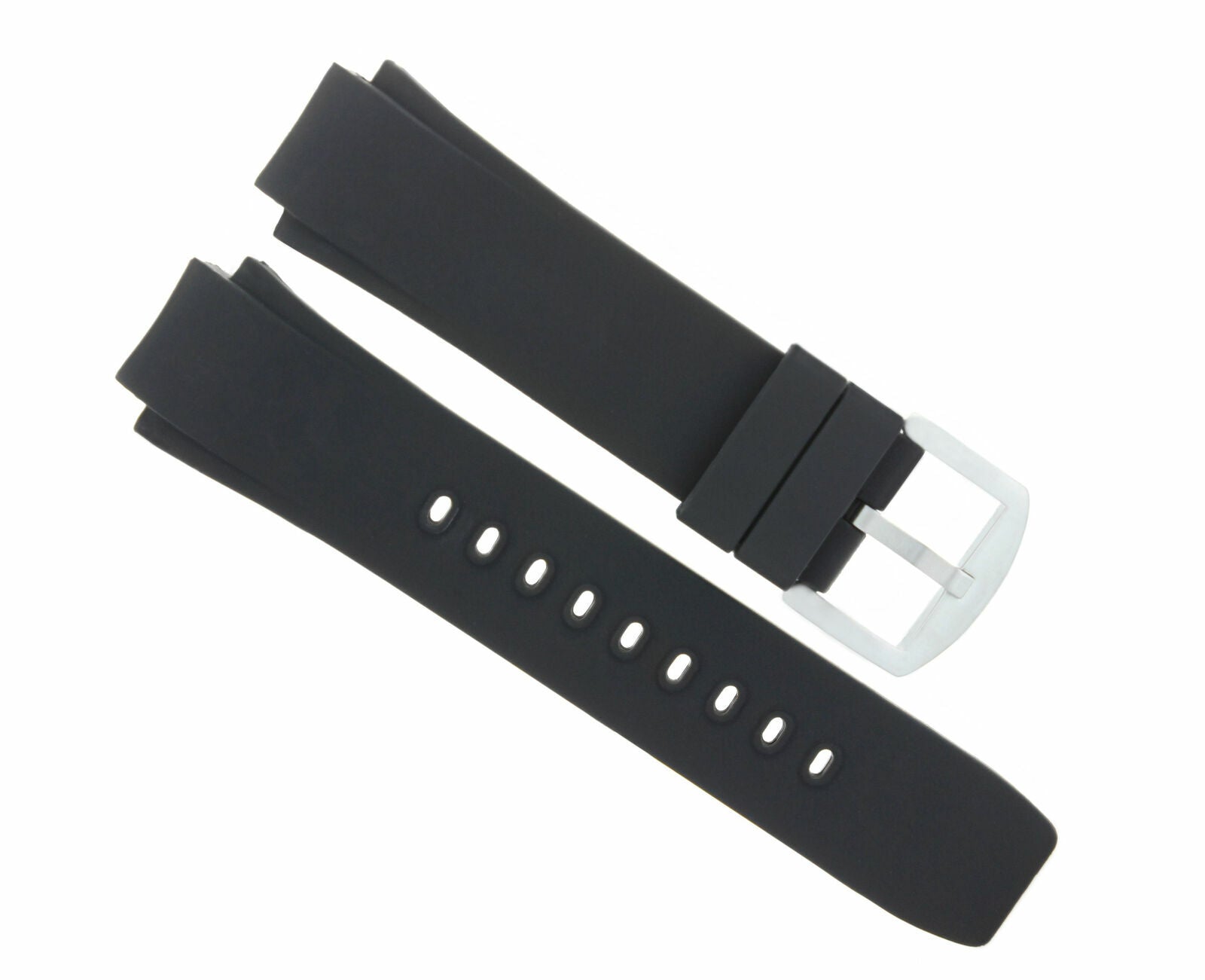 26/18MM SILICON RUBBER BAND STRAP FOR IWC 35380 353804 DUAL CROWN AQUATIMER BLACK