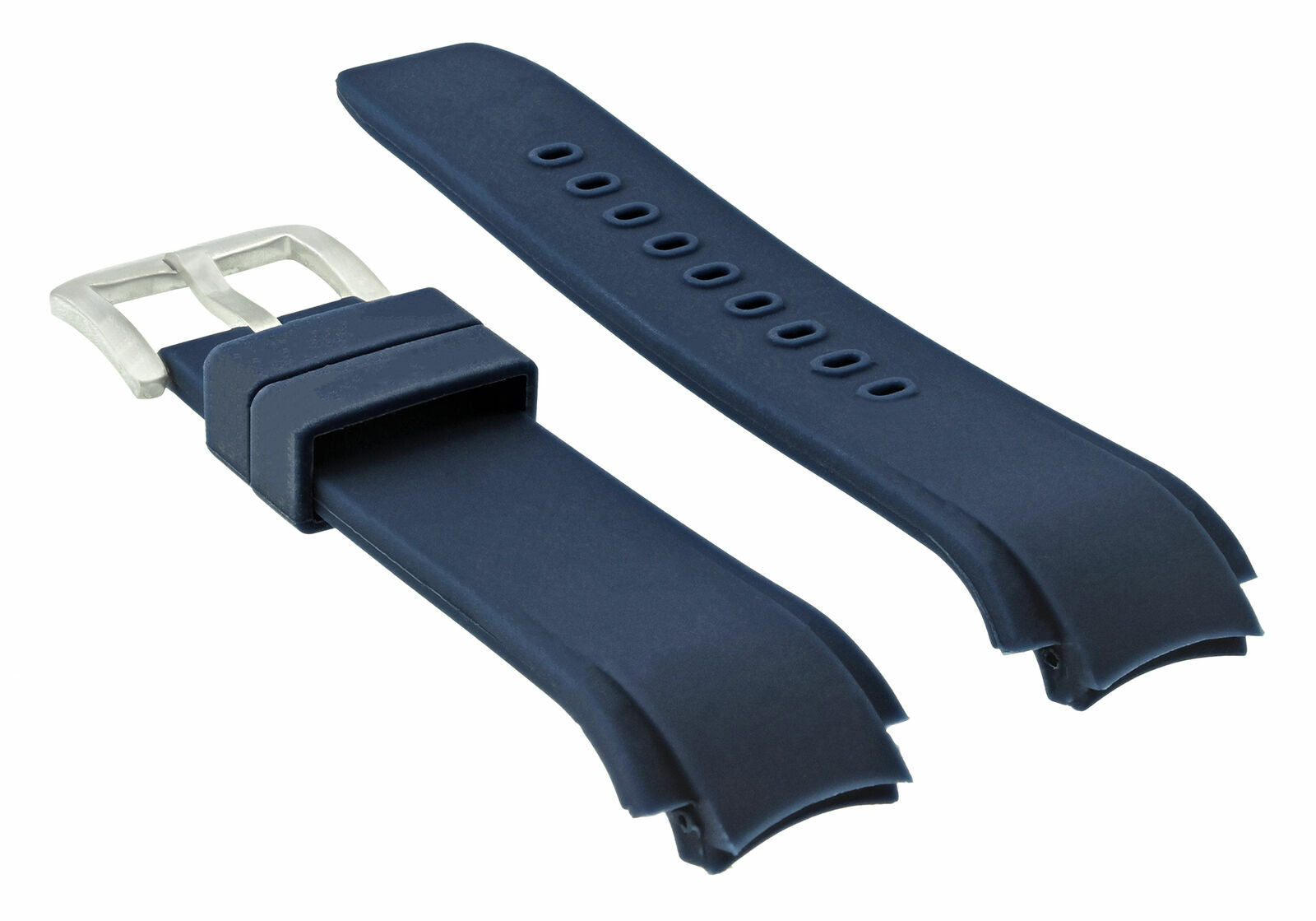 SILICONE RUBBER BAND STRAP FOR IWC 35380 353804 DUAL CROWN AQUATIMER BLUE