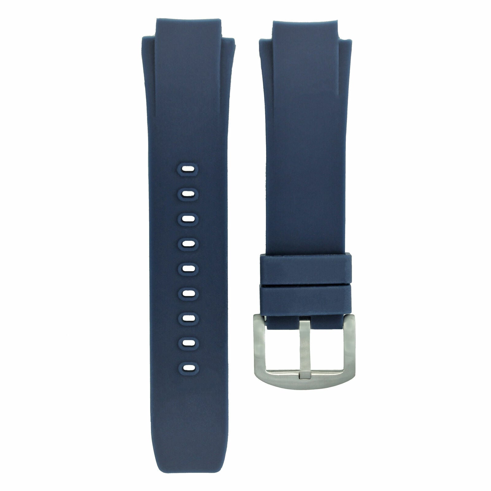 SILICONE RUBBER BAND STRAP FOR IWC 35380 353804 DUAL CROWN AQUATIMER BLUE