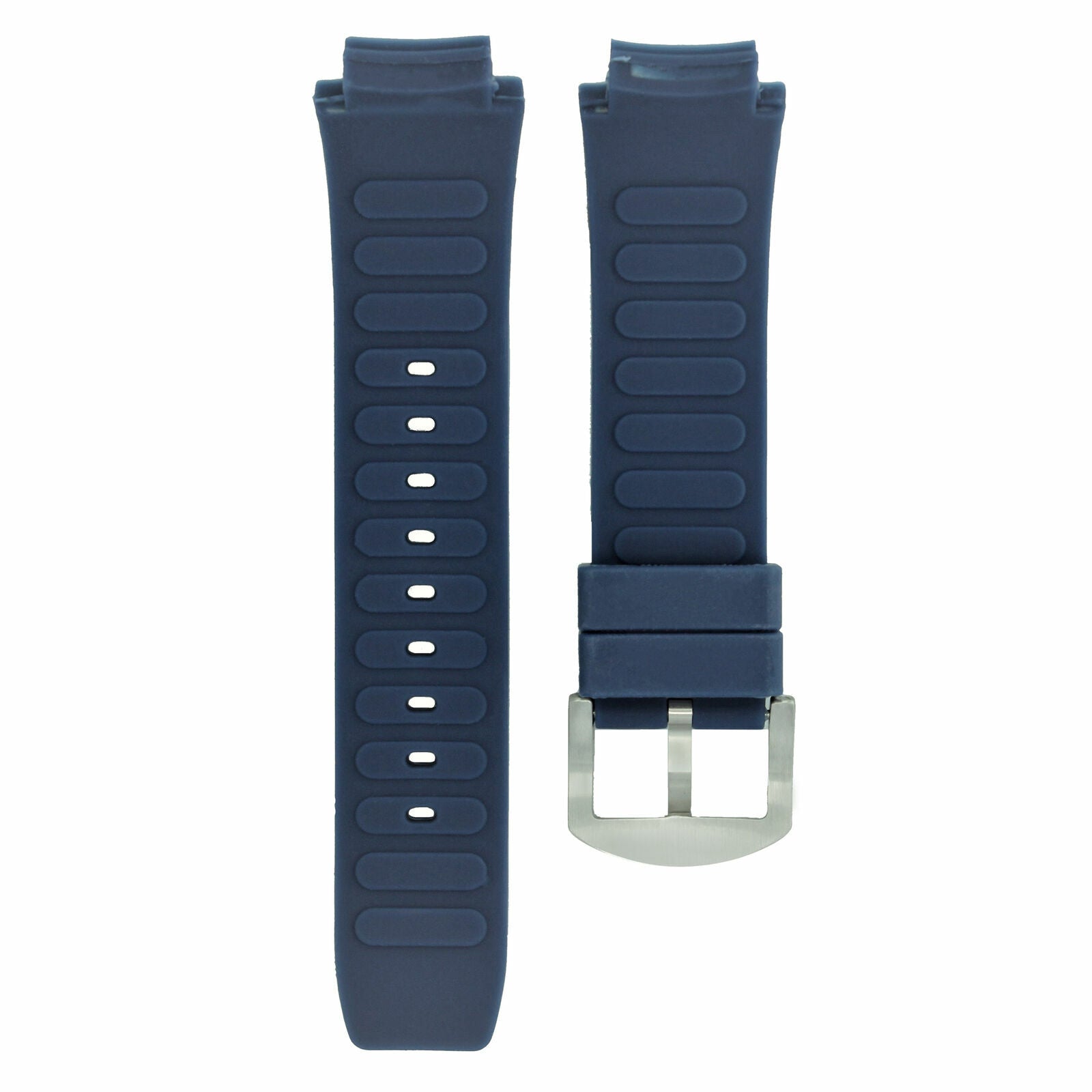 SILICONE RUBBER BAND STRAP FOR IWC 35380 353804 DUAL CROWN AQUATIMER BLUE