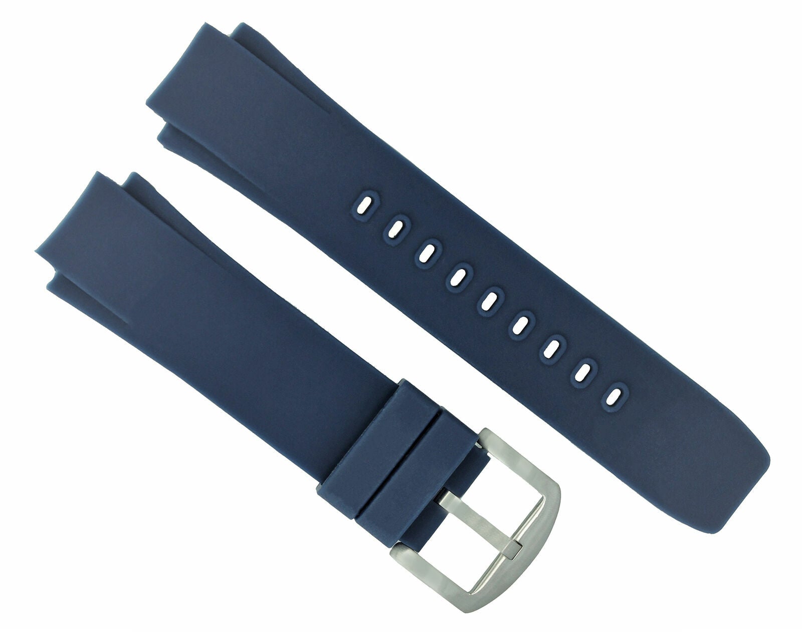 SILICONE RUBBER BAND STRAP FOR IWC 35380 353804 DUAL CROWN AQUATIMER BLUE