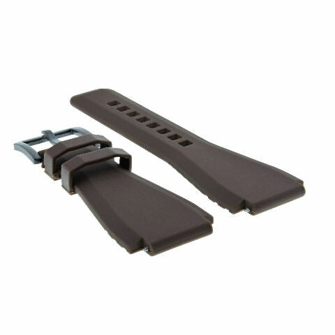 24MM Silicone Rubber Watch Band Strap for Bell & Ross BR-01-BR-03 + Black Buckle