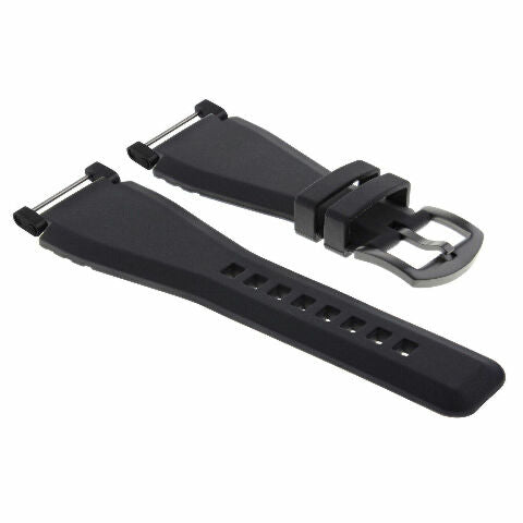 24MM FOR SUUNTO CORE RUBBER SILICONE REPLACEMENT WATCH BAND STRAP + BLACK ADAPTER