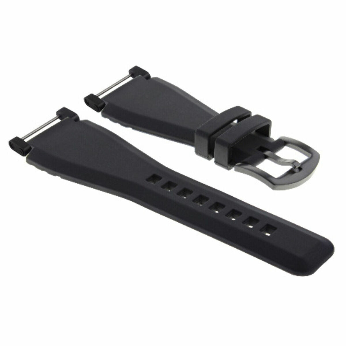 24MM FOR SUUNTO CORE RUBBER SILICONE REPLACEMENT WATCH BAND STRAP + BLACK ADAPTER