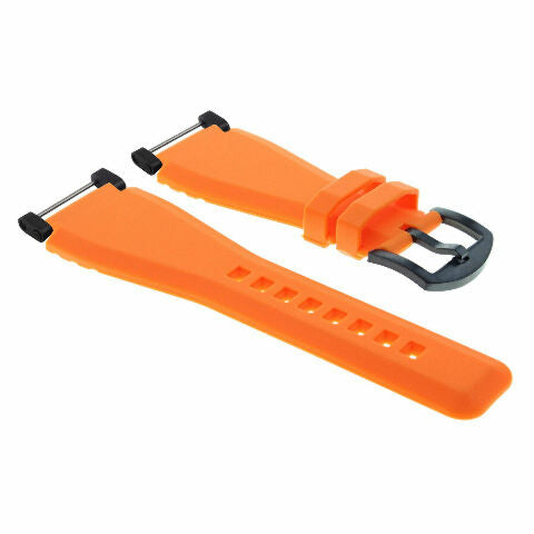 24MM FOR SUUNTO CORE RUBBER SILICONE REPLACEMENT WATCH BAND STRAP + BLACK ADAPTER