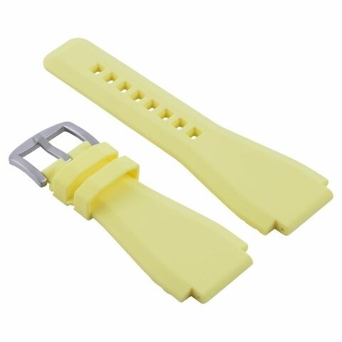 24MM SILICONE RUBBER WATCH BAND STRAP FOR BELL & ROSS BR-01-BR-03 + STEEL BUCKLE