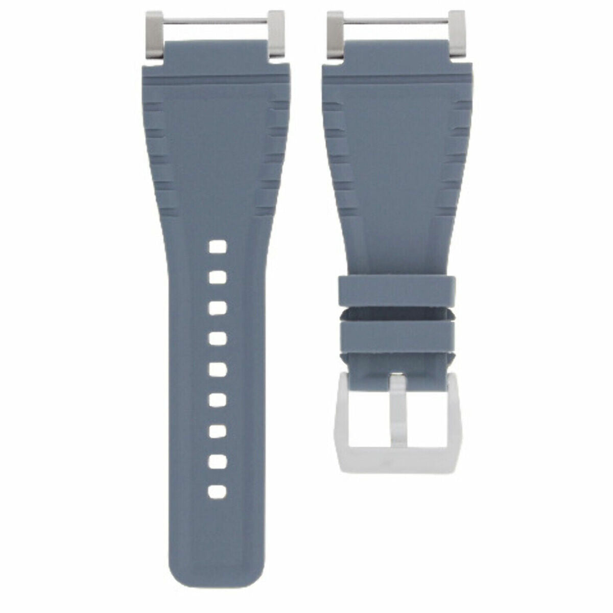 24MM FOR SUUNTO CORE REPLACEMENT SILICONE RUBBER WATCH BAND STRAP + STEEL ADAPTER, Gray, view 2