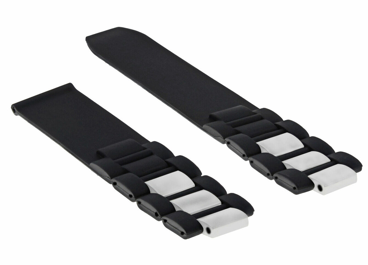 20MM Rubber Strap Band for Cartier Must 21 Chronoscaph 2424, 2427 2824 Autoscaph, underside view