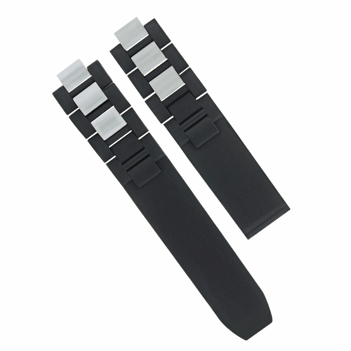 20MM Rubber Strap Band for Cartier Must 21 Chronoscaph 2424, 2427 2824 Autoscaph