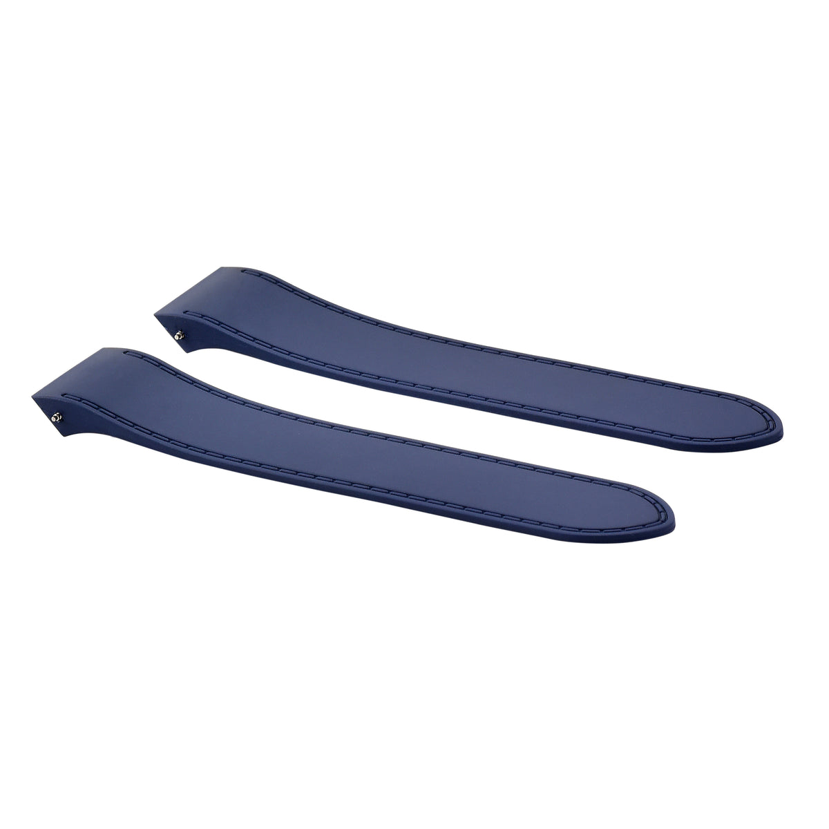 23-24.5MM RUBBER STRAP WATCH BAND FOR CARTIER SANTOS 100 XL CHRONO CLASP + SCREW, Blue, view 3
