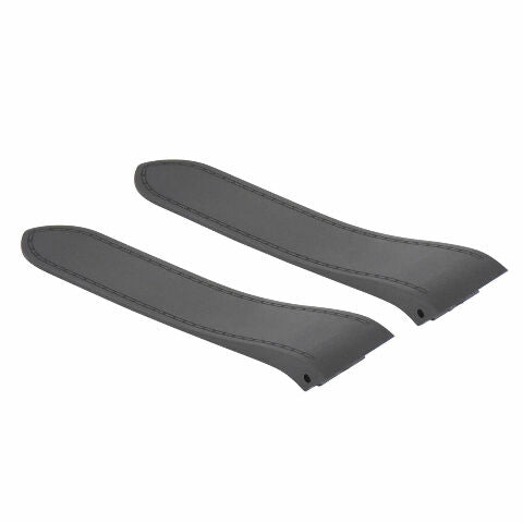 23-24.5MM RUBBER STRAP WATCH BAND FOR CARTIER SANTOS 100 XL + BLACK CLASP  SCREW