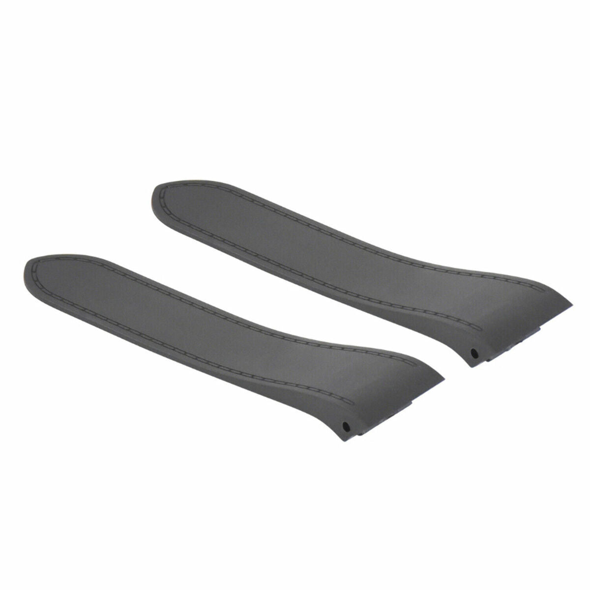 23-24.5MM RUBBER STRAP WATCH BAND FOR CARTIER SANTOS 100 XL + BLACK CLASP  SCREW