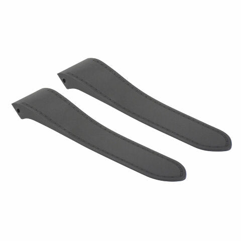 23-24.5MM RUBBER STRAP WATCH BAND FOR CARTIER SANTOS 100 XL + BLACK CLASP  SCREW
