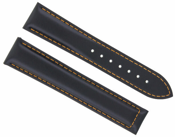 20-22-24MM LEATHER STRAP BAND FOR OMEGA SEAMASTER PLANET OCEAN DEPLOYMENT CLASP