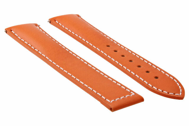 20-22-24MM LEATHER STRAP BAND FOR OMEGA SEAMASTER PLANET OCEAN DEPLOYMENT CLASP