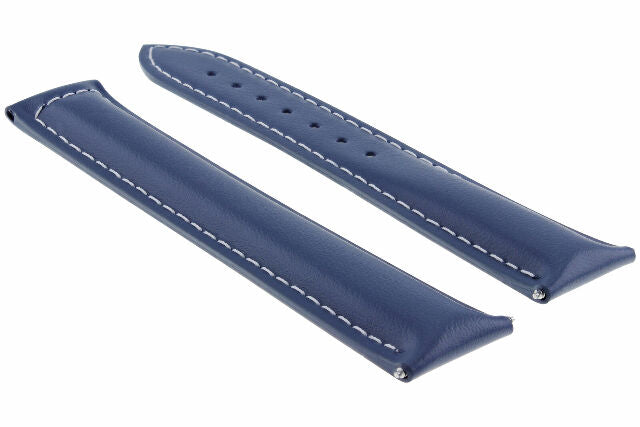20-22-24MM LEATHER STRAP BAND FOR OMEGA SEAMASTER PLANET OCEAN DEPLOYMENT CLASP