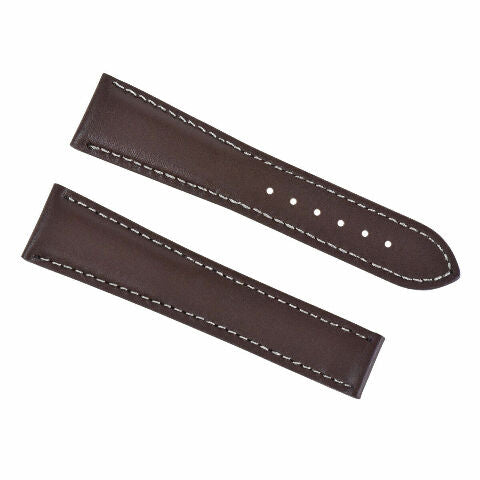 20-22-24MM LEATHER STRAP BAND FOR OMEGA SEAMASTER PLANET OCEAN DEPLOYMENT CLASP