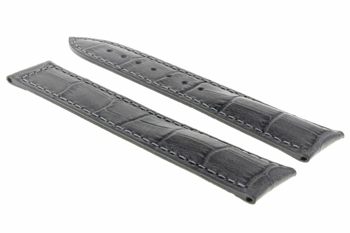 18-19-20-22-24MM LEATHER WATCH BAND STRAP FOR OMEGA SEAMASTER PLANET SPEEDMASTER - 20mm, Grey, view 3