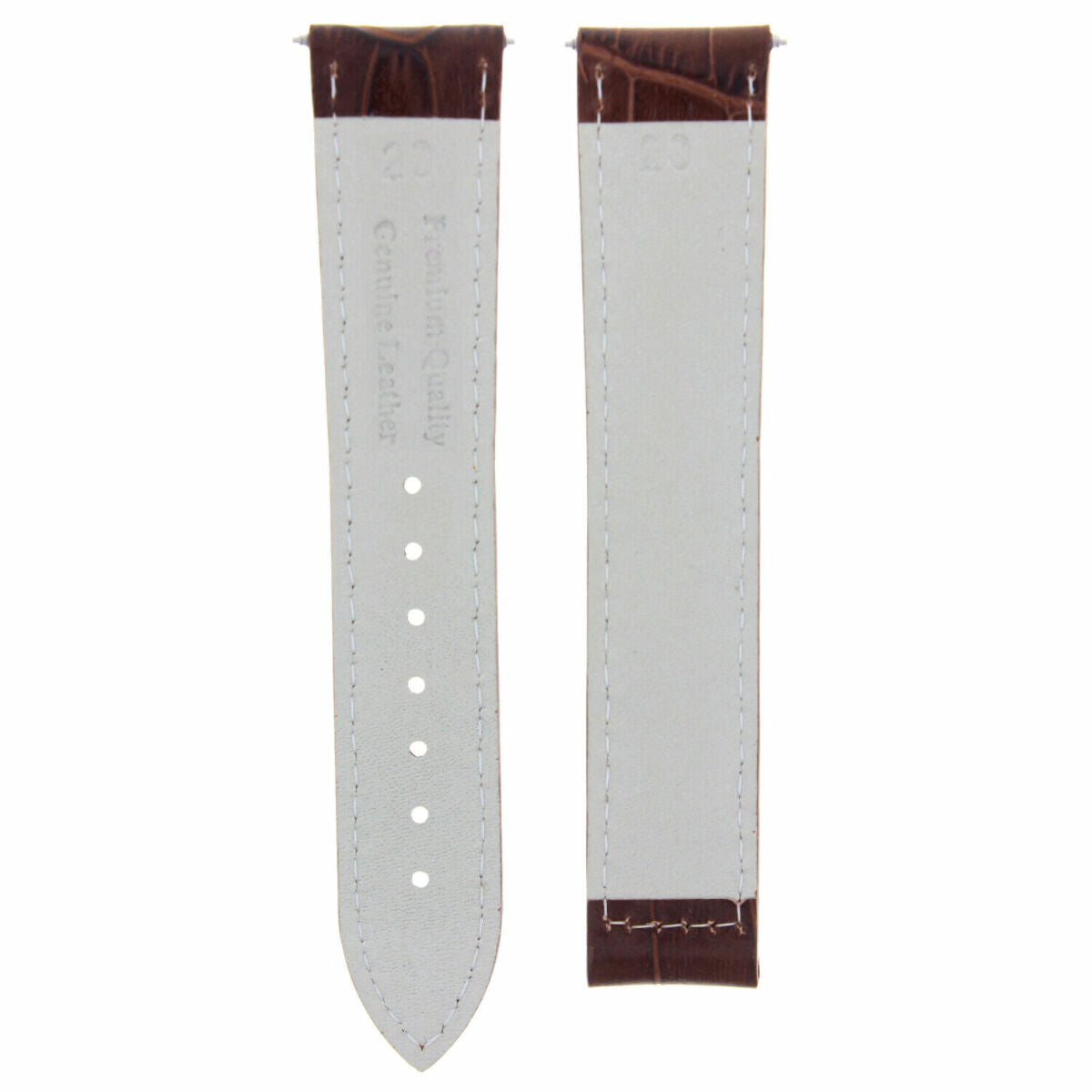18-19-20-22-24MM LEATHER WATCH BAND STRAP FOR OMEGA SEAMASTER PLANET SPEEDMASTER - 20mm, Light Brown Orange Stitching, view 4