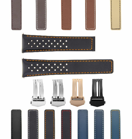 20MM LUG WITH 16MM BUCKLE WIDTH LEATHER WATCH BAND STRAP DEPLOYMENT CLASP