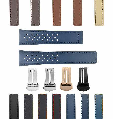 20MM LUG WITH 16MM BUCKLE WIDTH LEATHER WATCH BAND STRAP DEPLOYMENT CLASP