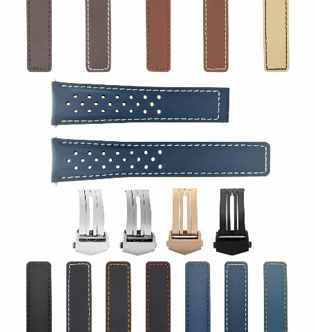 20MM LUG WITH 16MM BUCKLE WIDTH LEATHER WATCH BAND STRAP DEPLOYMENT CLASP