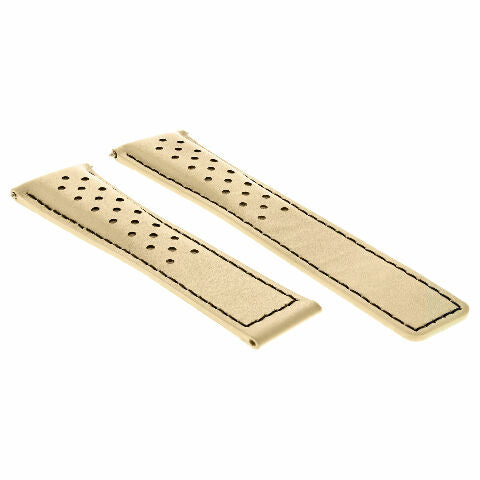 20MM LUG WITH 16MM BUCKLE WIDTH LEATHER WATCH BAND STRAP DEPLOYMENT CLASP
