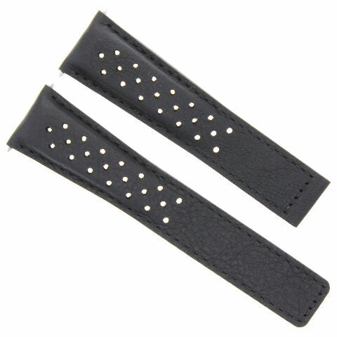 19-20MM LEATHER WATCH BAND STRAP UNIVERSAL MATTE DEPLOYMENT CLASP TWO-PIECE