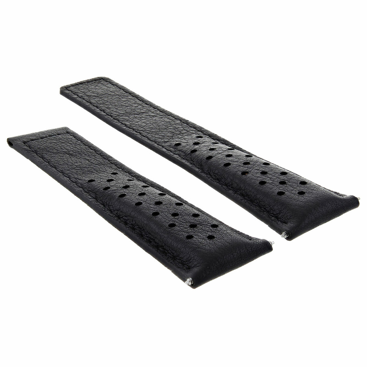19-20MM LEATHER WATCH BAND STRAP FOR TAG HEUER MONZA PERFORAT CLASP FC5012-5013, Black, view 4