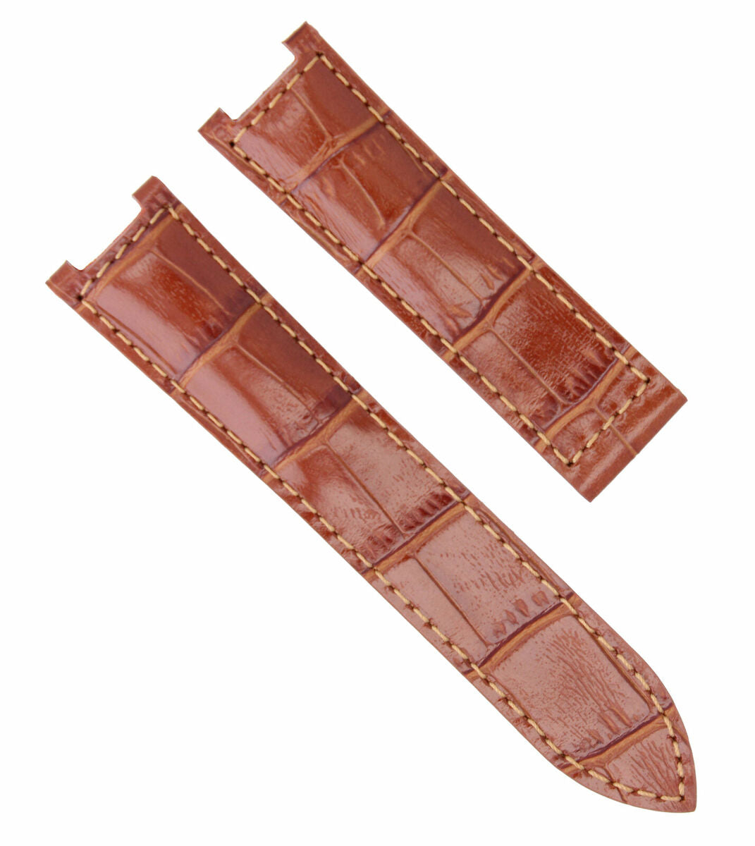 LEATHER WATCH STRAP BAND FOR CARTIER PASHA 2727,2790,2863 CHRONOGRAPH 21MM TAN