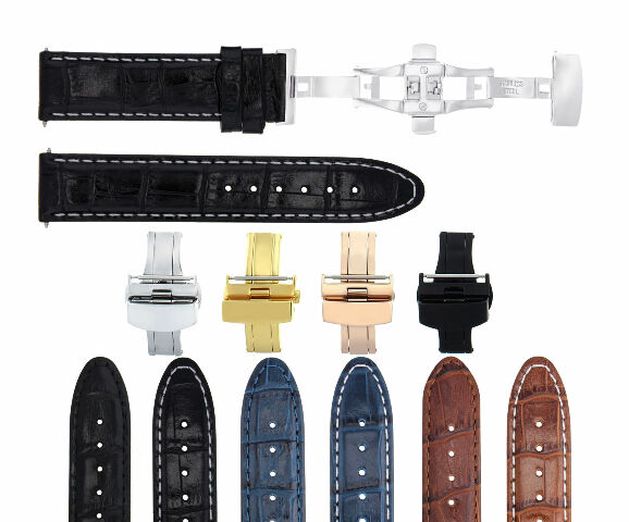 18-19-20-22-24MM LEATHER WATCH BAND STRAP FOR CITIZEN ECO DRIVE DEPLOYMENT CLASP