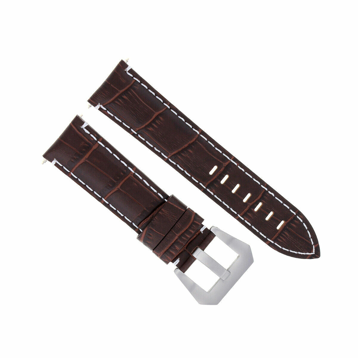 22MM 24MM REPLACEMENT LEATHER WATCH BAND STRAP FOR MONTBLANC TIMEWALKER CHRONO, Brown, view 3