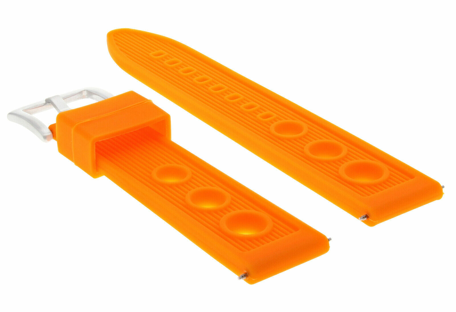 22MM RUBBER DIVER BAND STRAP FOR 45.5MM OMEGA SEAMASTER PLANET OCEAN ORANGE