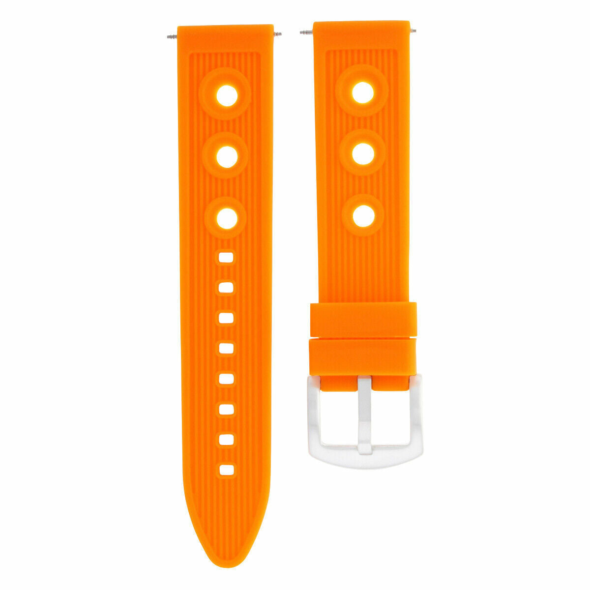 22MM RUBBER DIVER BAND STRAP FOR 45.5MM OMEGA SEAMASTER PLANET OCEAN ORANGE