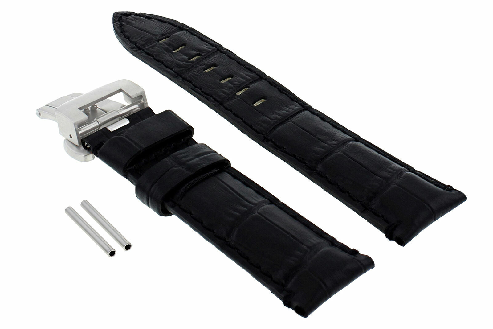 22-24MM LEATHER WATCH BAND STRAP FOR PANERAI MARINA LUMINOR GMT WATCH + CLASP
