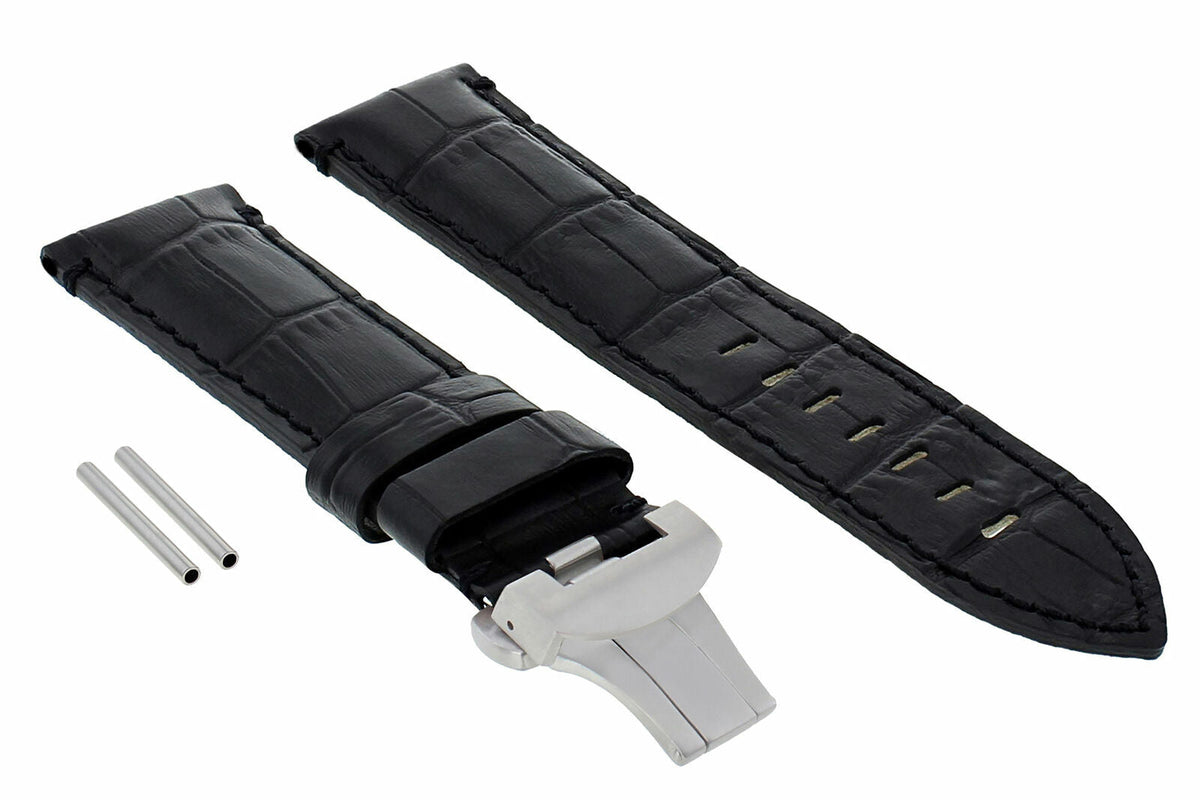 22-24MM LEATHER WATCH BAND STRAP FOR PANERAI MARINA LUMINOR GMT WATCH + CLASP - 22mm