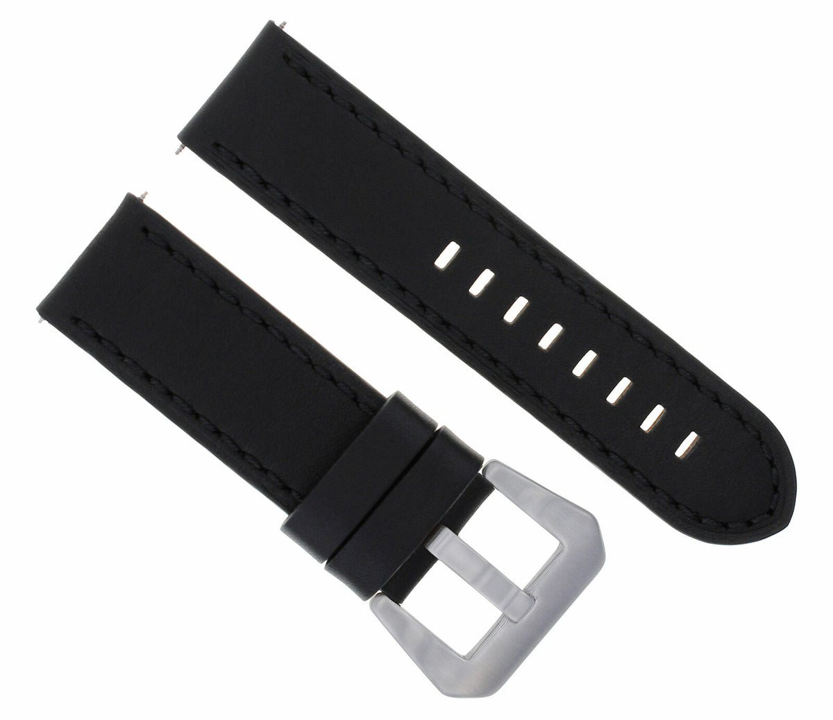 22-24MM LEATHER WATCH BAND STRAP FOR 40- 44MM PANERAI GMT 88 562 441 90 104 560, Black, view 3