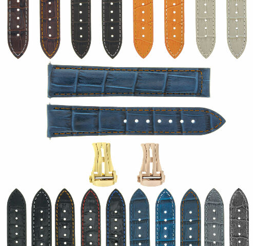18MM-24MM GENUINE LEATHER WATCH BAND STRAP WITH CLASP FOR OMEGA SEAMASTER PLANET