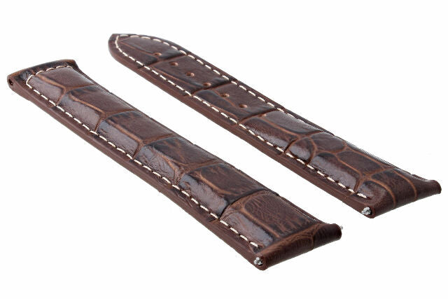 18MM-24MM GENUINE LEATHER WATCH BAND STRAP WITH CLASP FOR OMEGA SEAMASTER PLANET