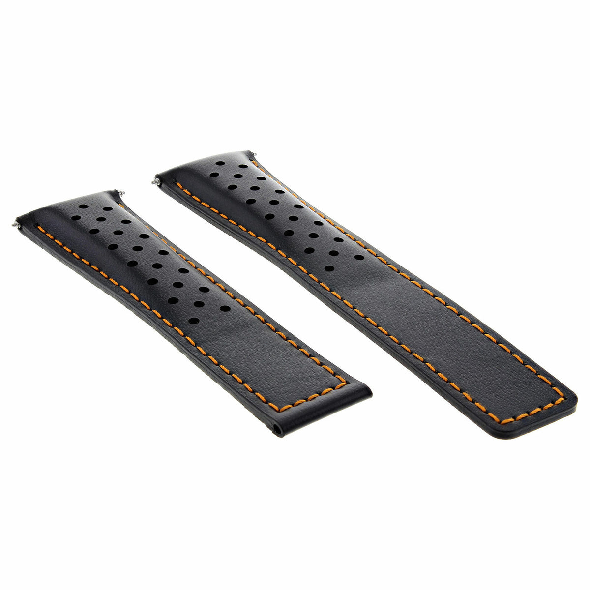 PERFORATED 19-20-22MM LEATHER WATCH BAND STRAP UNIVERSAL GENUINE ITALIAN CALF